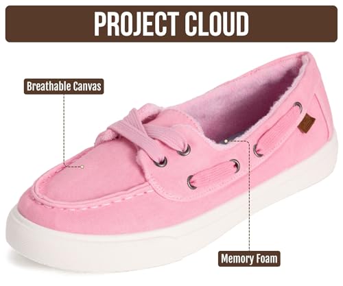 Image of Project Cloud Canvas Sneakers for Women - Memory Foam Slip On Shoes Women Footwear - Lightweight and Non Slip Fashion Sneakers (Seasalt)