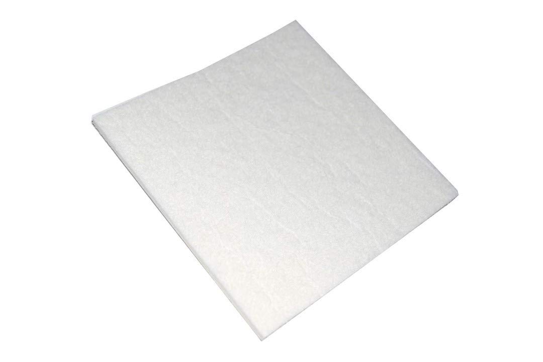 Fieltro adhesivo antiarañazos para muebles, sillas, mesas, electrodomésticos, tamaño 10 x 10 cm, se puede cortar a medida, color blanco, 1 unidad