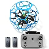Drone FPV Racing, TODAMU Drone Soccer Indoor Stunt Quadcopter with Protective Cage, Hover Flying Ball Drones for Adults Beginners with 360 Flip, Headless Mode, LED Light