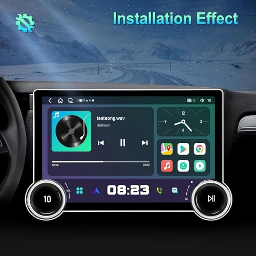 Image of AUTO SNAP 10.1 Inch FHD Diamond Series 2K Car Android Stereo Touch Screen 4+64 4G WiFi Wireless Carplay Android Auto GPS Navigation Bluetooth 36 DSP Band with Universal Frame