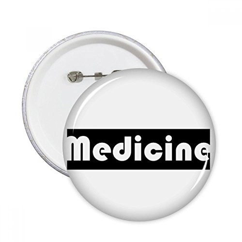 Médecine cours et major pins rond noir badge pour rompre la monotonie