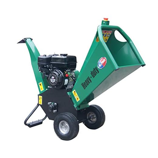 All Power America APWC210 Heavy Duty Durable Wood Chipper Shredder Mulcher-Max 4" Inch Cutting Diameter Capacity Gas Powered, 7HP 208cc, 4 inch, Green/Black