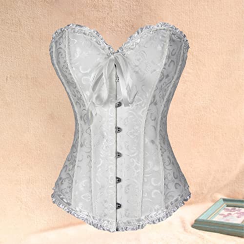 Espartilho Feminino com Cordões Desossados Plus Size Espartilho Corpete Gótico Burlesco E Espartilho