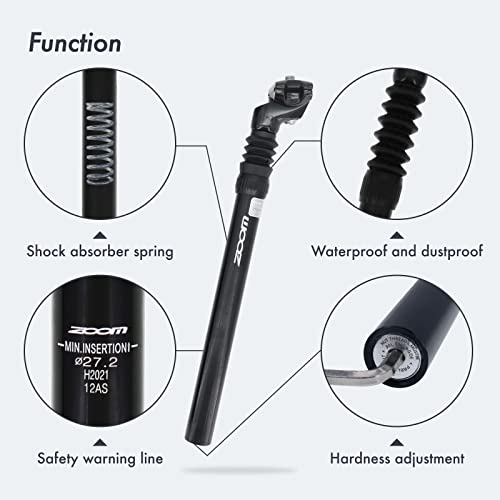 Djc Bike Suspension Seatpost Shock Absorber Damper Rubber Seat Post 25.4 27.2 28.6 30.4 30.9 31.6 Mm Lightweight Aluminum(30.4Mm Black) #TOP4