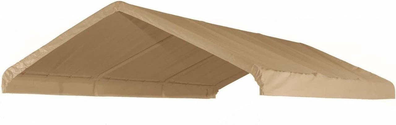 16 Mil Valance Replacement Canopy Waterproof Tarp - True Fit Heavy Duty Tarp with UV Protection, Tear Resistance, Arctic Flexibility & Sewn-in Ties 10x20 High Peak Frames