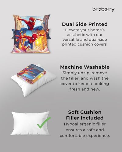 Image of Brizberry Kids Pillow Cushion with Super Soft Fabric | Animal & Cartoon Prints | 12x18 inches (Design 33)