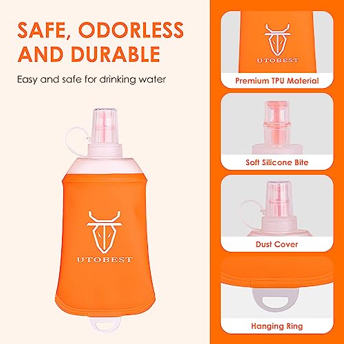 UTOBEST Soft Flask Running Water Bottle Collapsible Water Bottle for Trail Running Hydration Pack Hiking Cycling Climbing 200ML - Image 4