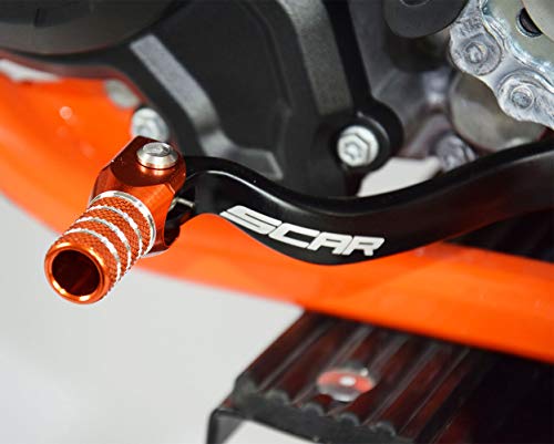 SCAR Sélecteur de vitesse anodisé Compatible avec KTM SX SXF EXCF EXC TPI 250 300 350 450 11-22 - Orange - Image 3