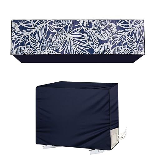 Image of Split AC Cover for 1.5 Ton Indoor & Outdoor Unit | Waterproof & Dustproof Protection | UV Resistant | Durable PVC Material | Weatherproof Outdoor Cover | Easy Installation