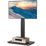 Rfiver Universal Swivel Floor TV Stand / Base with Space Saving Design for 32-65 inch LCD LED OLED...