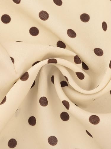 Image of Allegra K Polka Dots Blouse for Women's Peter Pan Collar Bow Tie Neck Puff Sleeve Vintage Shirt Top