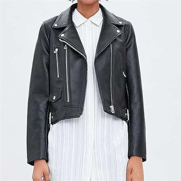 Adhdyuud Vrouwen Faux Lederen Jas Herfst Zakken Solid Riem Rits Biker Jas Casual Knop Uitloper