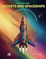 COLORING BOOK - ROCKETS AND SPACESHIPS: The Evolution of Rockets Towards Future Spaceships - Age: 3-10 B0CY4RZQ94 Book Cover