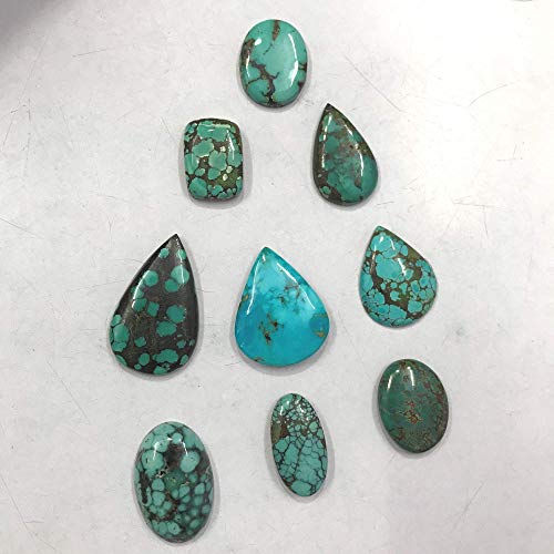 Gemkora™ 100 Carats Genuine Tibetan Turquoise Gemstones Wholesale Cabochons Lot, Jewelry Making Loose Gemstone, Polished Gems, Diy, Wire Wrapping, Healing Crystals, Bulk Gemstone, Birthstone Crystals #TOP3