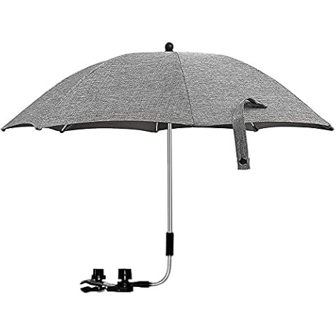 Pram Parasol,Baby Pram Umbrella 75cm Diameter Parasol Umbrella for Pram,50+ UV Baby and Infant Sun Protection Umbrella with Umbrella Handle for Pram, Stroller, Pushchair and Buggy-Grey Cover