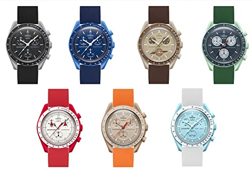 Aurus Correa de Reloj para Omega x Swatch MoonSwatch (Naranja)