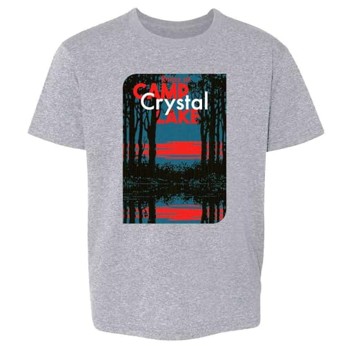 Pop Threads Relax at Camp Crystal Lake Retro Movie Travel Baby Toddler Kids Girl Boy T-Shirt Sport Grey 2T
