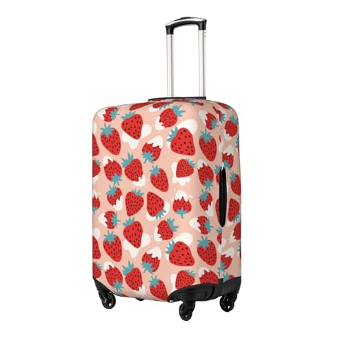 Cute Strawberry Print Luggage Cover Protector Anti-Scratch Washable Fits 18-32 Inch Luggage-X-Large2