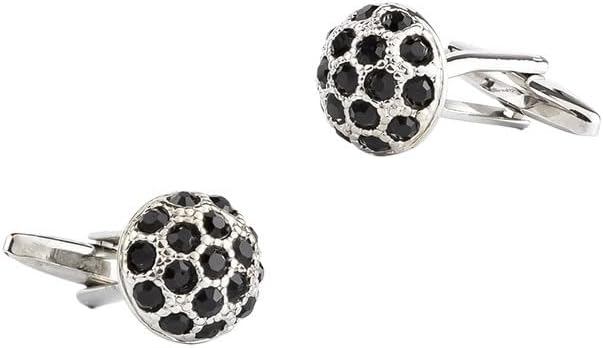 Copper Round Hemispherical Cufflinks with Colorful Rhinestones Accessories Cufflinks