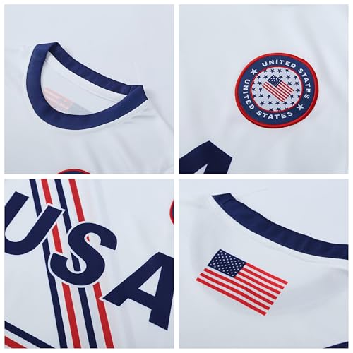 Image of USA United States Kids Boys Youth Sports Soccer Football Kit Jersey Shirt Shorts Set