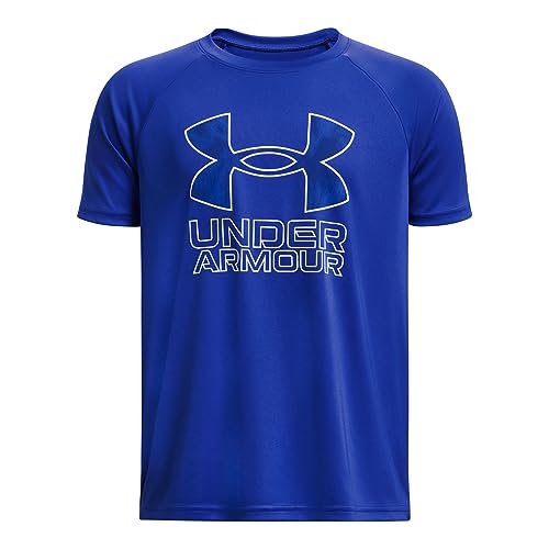 Image of Under Armour Boys' Tech Hybrid Printed Fill Short-Sleeve T-Shirt
