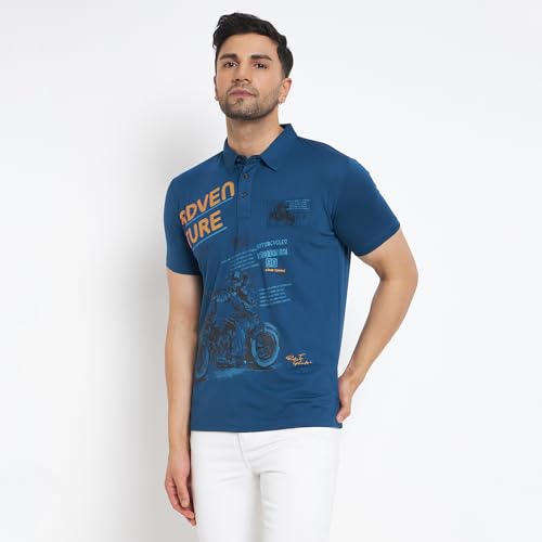 Image of Duke Stardust Men Half Sleeve Cotton T-Shirt (LF7088 Denim XL)