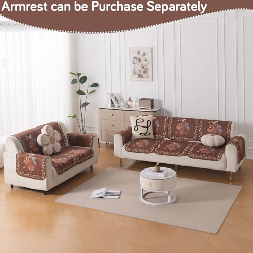 Image of HOKIPO HeavenHue Sofa Cover 5 Seater Panel Set 3+2, Nritya Echo