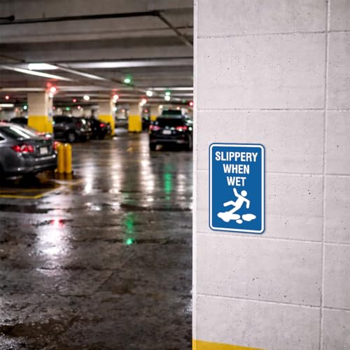 Panneau Slippery When Wet pour sécuriser l'accueil des hôtels et restaurants