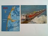  Nordsee-Insel Sylt. Autozug auf dem Hindenburgdamm / Insel Sylt - Wie schön, daß es Sylt gibt. Zusammen 2 Ansichtskarten