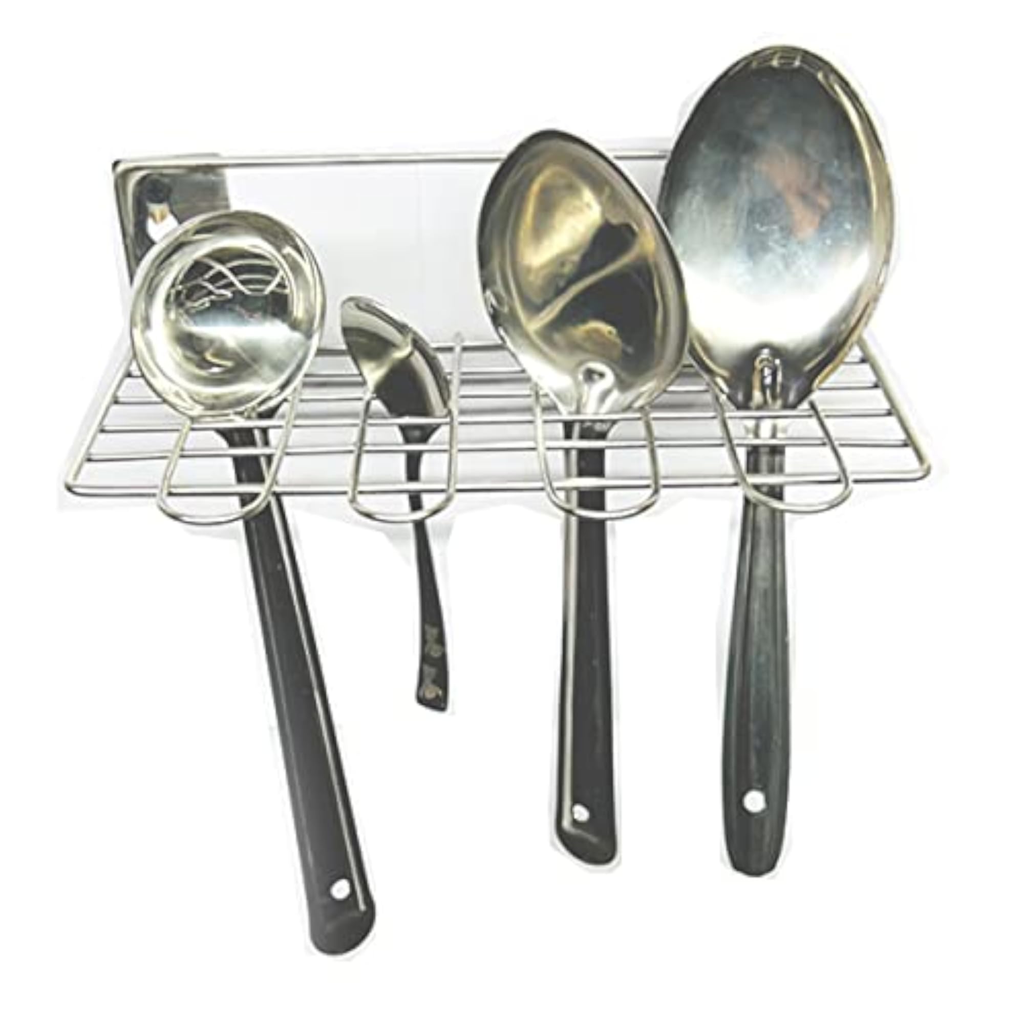 Stainless Steel Wall Mounted Chakla Belan Stand & Plate Stand for Kitchen