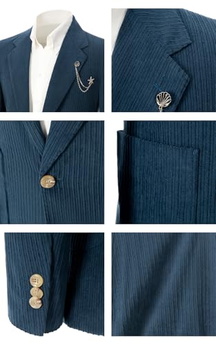 Men's 2 Piece Suits Classic Corduroy 1 Button Dress Suits Tuxedo Jacket Blazer Set for Wedding Business Prom2