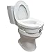 Carex E-Z Lock Raised Toilet Seat, Adds 5 Inches to Toilet Height, Elderly and Handicap Toilet Seat Riser, Round Or Elongated Toilets