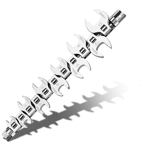 SHALL 3/8" Crows Foot Wrench Set, 11-Piece Metric Crowfoot W...