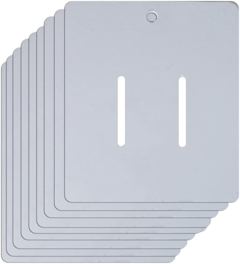 Zenomia White Paper Cardboard Hair Clip Claws Blank Cards Jewelry Display Bow Organizer Tags Holder Rectangle Paper Cardboard for Accessories Display (50pcs) (3.15X2.75)