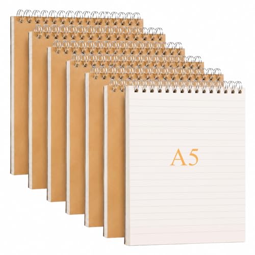 Carnet de croquis A5 SIMDAO fini les pages cornées grâce au kraft rigide lot de 8 vierges