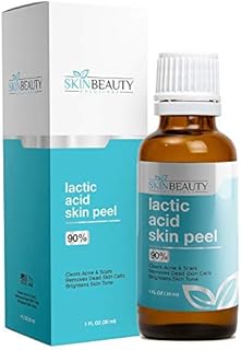 LACTIC Acid Peel 90% Skin Chemical Peel- At Home Peel-Alpha Hydroxy (AHA) For Acne Scars, Skin Brightening, Wrinkles, Dry Skin, Age Spots, Uneven Skin Tone, Melasma, Clogged Pores, Blackheads (1oz)