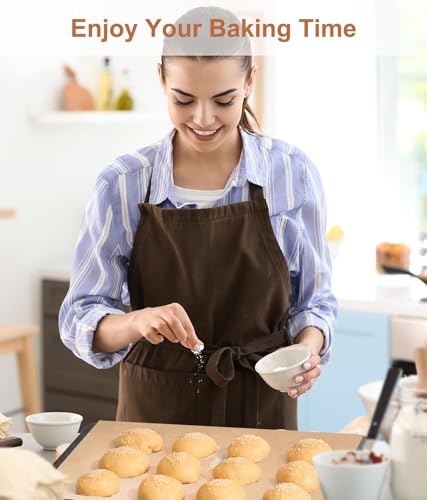 Image of Parchment Paper Baking Sheets, 9 x 13 Inch, 70 PCS Brown | Precut, Non-Stick, Unbleached, For Baking, Air Fryer, Grilling, Steaming, For Bread, Cookies & Cupcakes