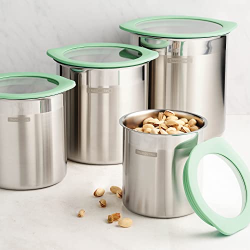 Image of Tramontina 4-Pc Food Storage Containers with Silicone Lids - Mint Green