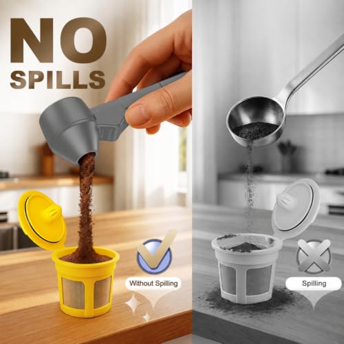 Coffee Scoop with Funnel for Ground Coffee & Protein Powder, 2 Tbsp - image 3