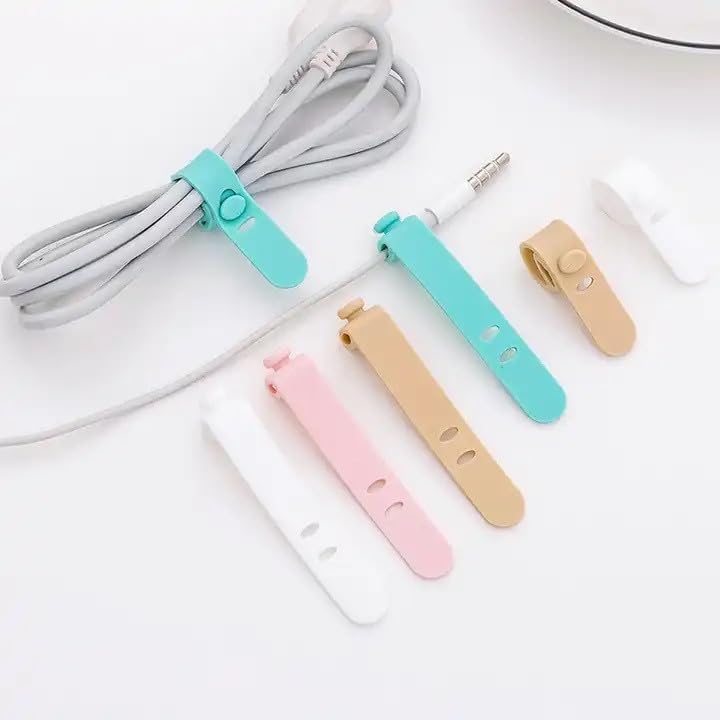 EZ LIVING 20pcs multicolor cabel clip for wire office and home organize Clever Ways to Declutter Your Home Office with Adjustable Cord Organizers