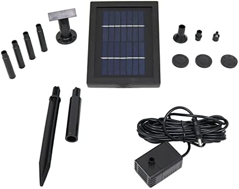 Sunnydaze Solar Pump and Panel Outdoor Fountain Kit With 5 Spray Heads - 24-Inch Lift - 40 GPH image 5