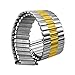 Blekon Original Stainless Steel Stretch Watch Band – Flexible Expansion Replacement Strap for 16mm to 23mm Lug Watches, No-Clasp Design with Pins Included (Two-Tone)