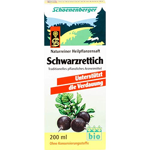 Schoenenberger Schwarzrettich naturreiner Heilpflanzensaft, 200 ml Solución