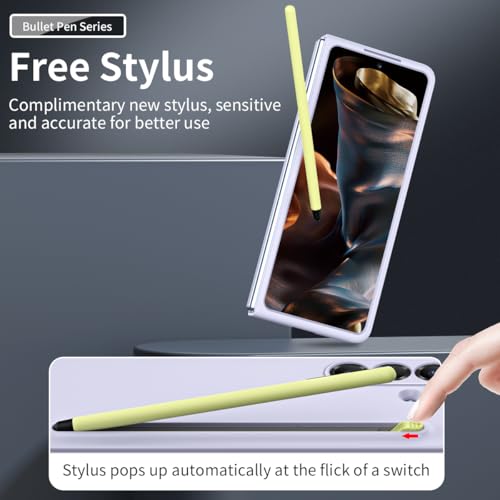 Coque pliable Z Fold 7 violette qui résout le problème de perte du stylet - 2