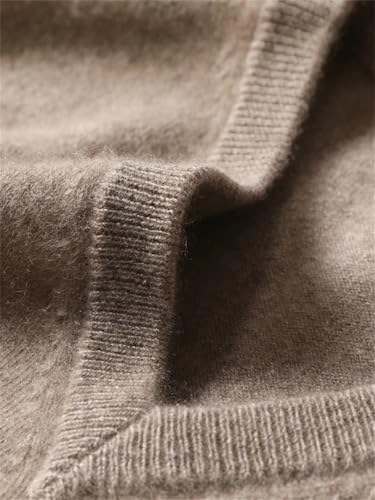 Dcvmvmn Men's Autumn Winter Wool Knitted Waistcoat V-Neck Loose Sleeveless Sweater Middle-Aged Elderly Vest3