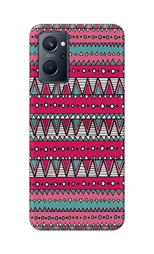 Image of Printed Hard Back Cover Case for Realme 9i 4G Back Cover (Geometric Vintage Pattern) -1803