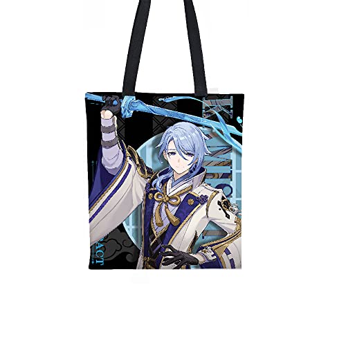 Fabriqué pour Genshin Impact Kamisato Ayato Sac en toile fourre-tout sac à bandoulière pour tout le monde, Genshin Impact sac en tissu fourre-tout sac à bandoulière sac d'ordinateur Cover