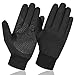 aaaSports Winter Handschuhe für Herren Damen Fahrradhandschuhe MTB Ski Laufen Joggen Schwarz Handschuhe Touch Screen Gloves (M)
