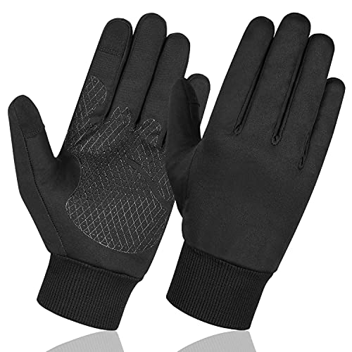 aaa Guantes de invierno para hombre y mujer, guantes de ciclismo para mountain bike, esquí, correr, color negro, guantes...