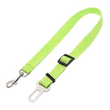 GAH Enterprise Adjustable Pet Cat Dog Car Seat Belt Nylon Leash for Pet Dog Cat Green